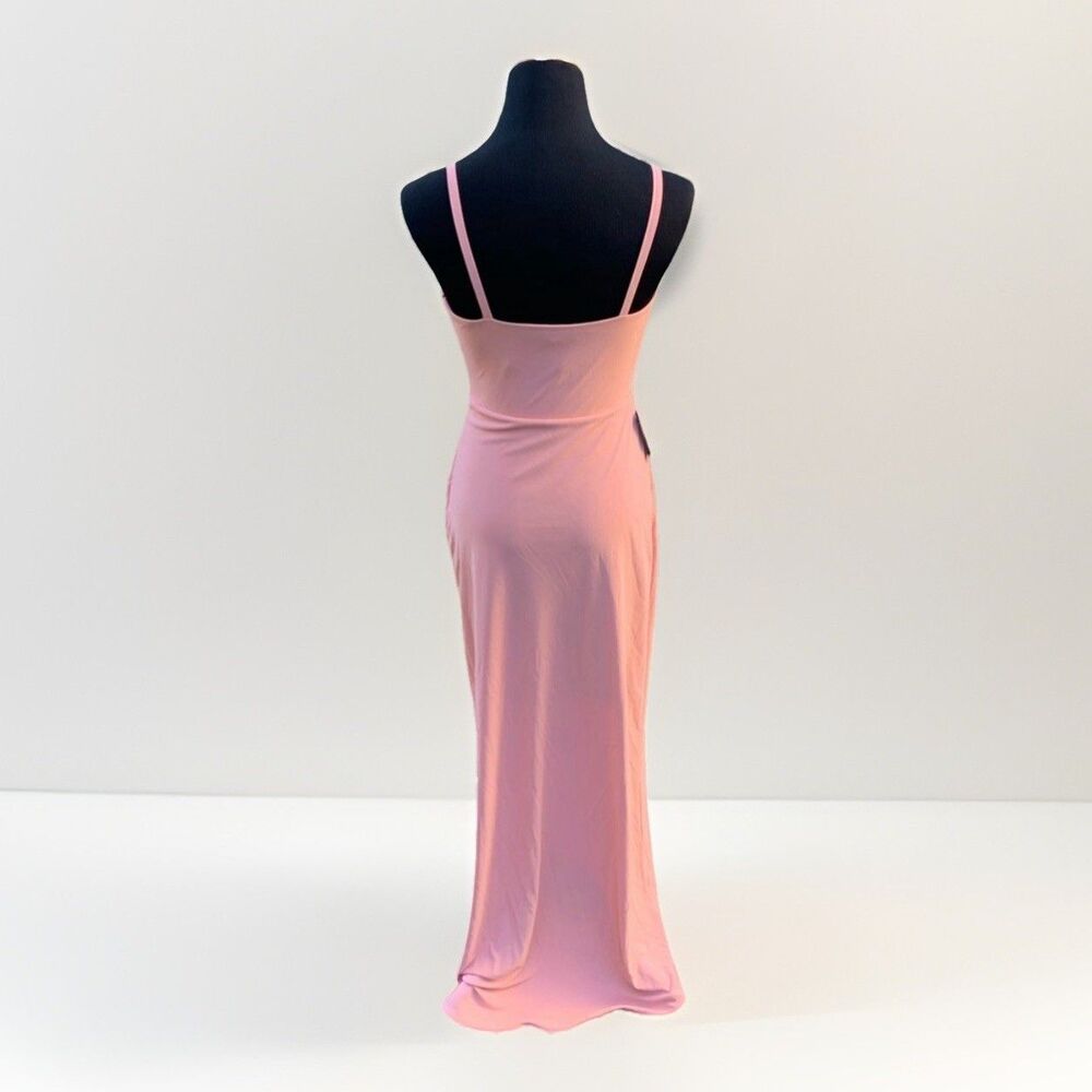 NWT Express Maxi Slip Dress 2 Light Pink Wedding Guest Y2K Fairy Prom Vacation - Picture 2 of 16
